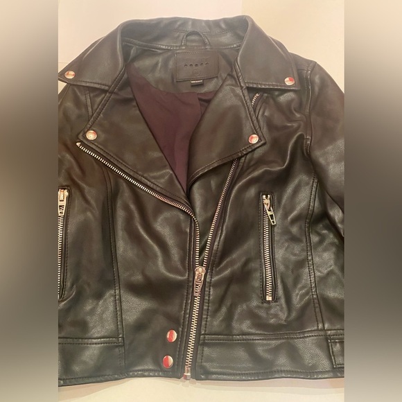 BLANK NYC Good Vibes Faux Leather Moto Jacket Size Medium NWOT - Picture 3 of 11